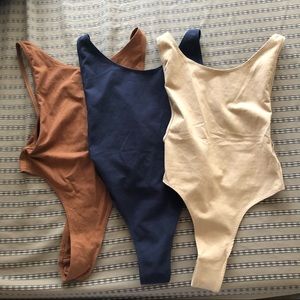 NWOT American Apparel Thong Bodysuits (Set of 3)